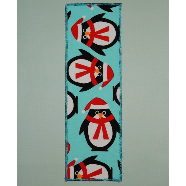Bookmark Christmas Penguins