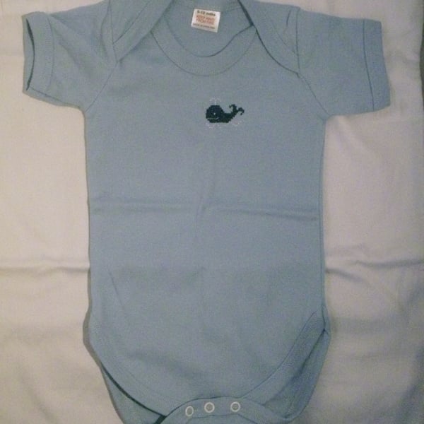 Blue Whale Baby Vest Age 6-12 months