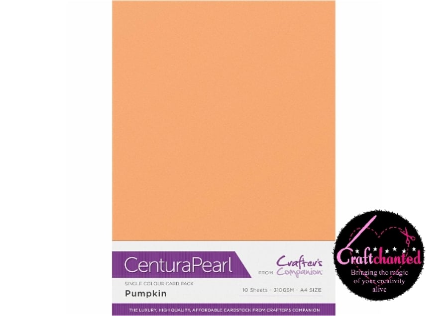 Crafter's Companion Centura Pearl - Single Colour - 10 Sheet Pack - Pumpkin