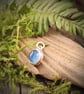Simple sterling silver pendant with blue agate - Image 4