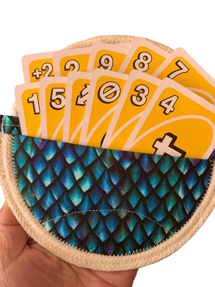 Playing Card Holder - Blue dragon scales 