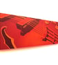 Guitar Painting - original canvas art of a red Hofner Verithin guitar - Image 2