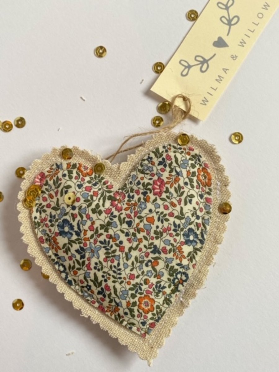Lavender bag heart door hanger gift, hanging heart, heart decoration