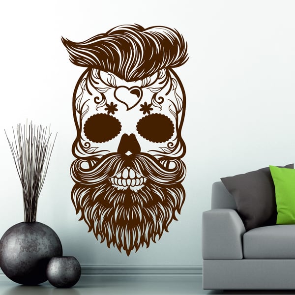 Hipster Candy Sugar Skull Wall Art Stickers Decals Vinyl Mexican Day of the Dead