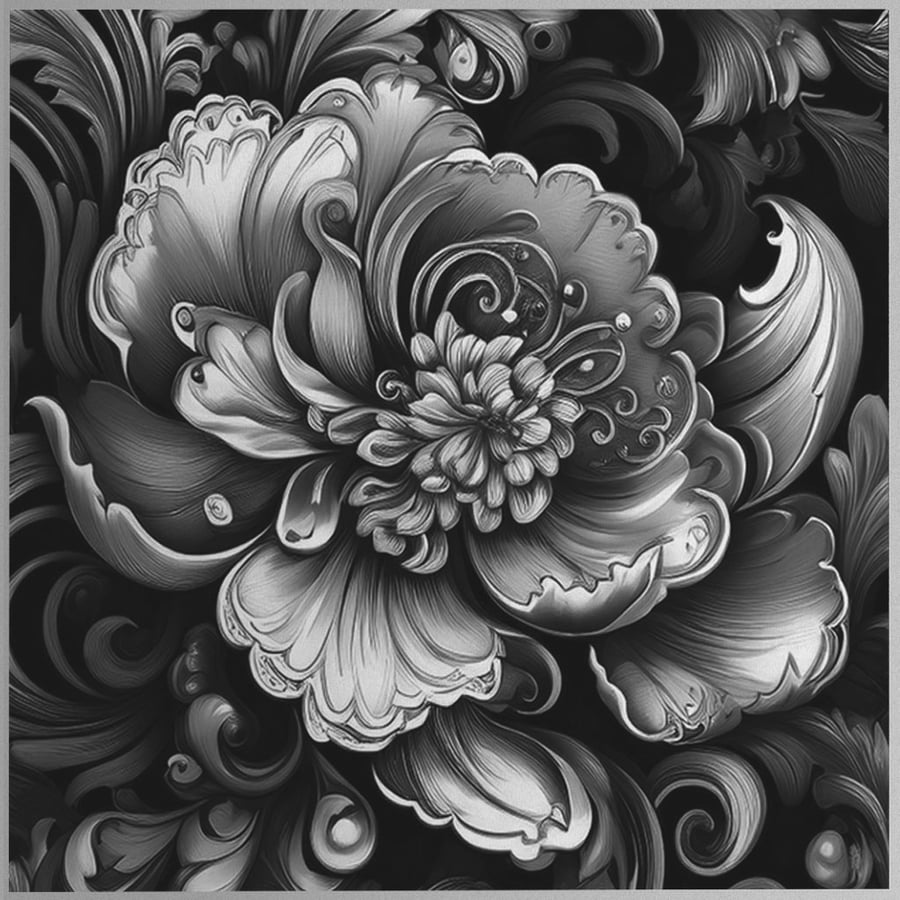 Renaissance Flowers - Unframed, mounted etching