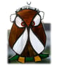 SOLD Owl Suncatcher Stained Glass Handmade Bird Too Wit Too Woo 020 - Image 2