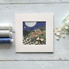 Leaping Hare Fabric Art