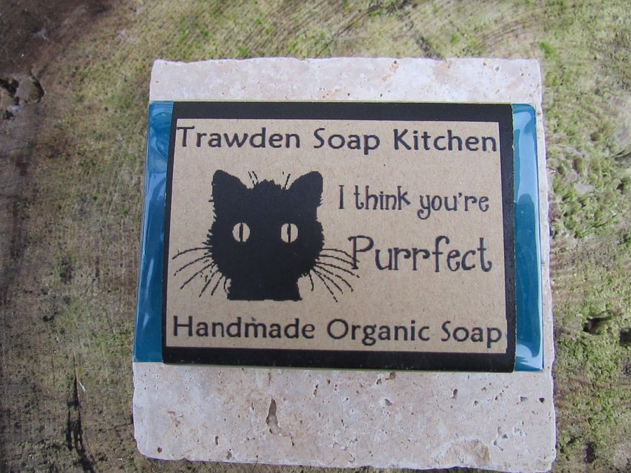 I think You're Purrfect, Organic Soap for Cat lovers, Valentines gift