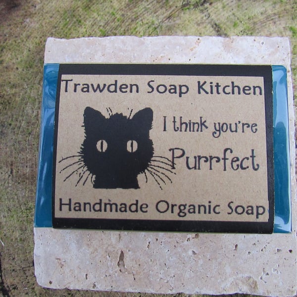 I think You're Purrfect, Organic Soap for Cat lovers, Valentines gift