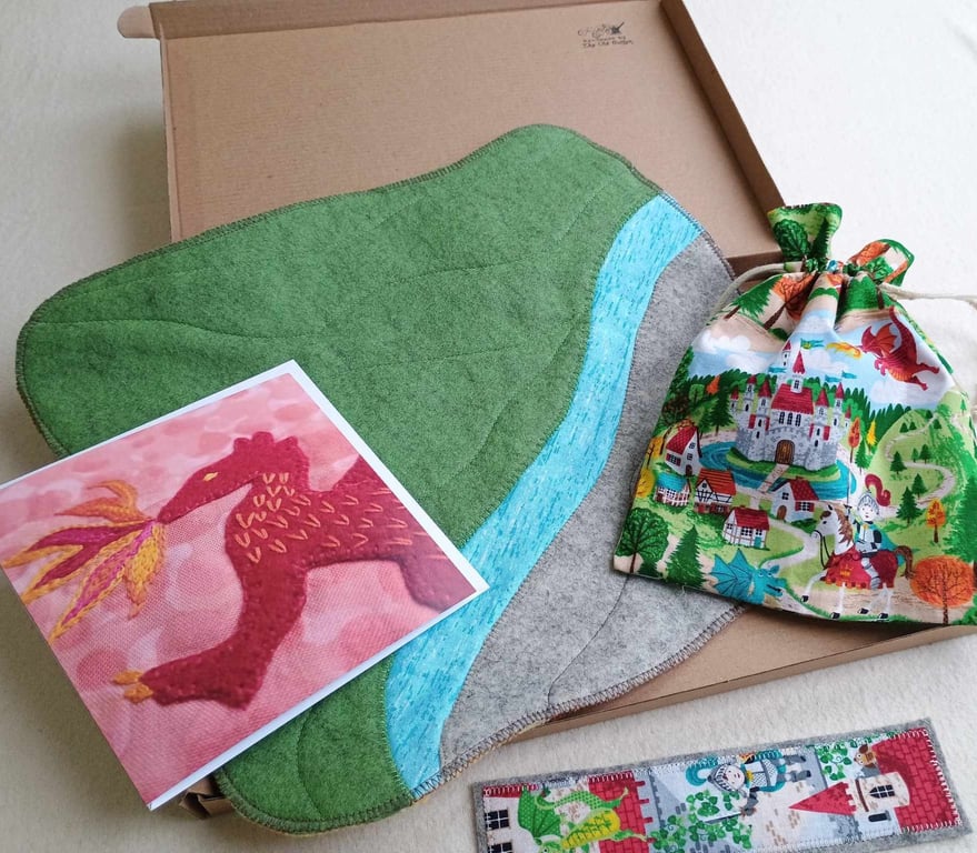 Dragon castle themed play set - Letterbox gift for child