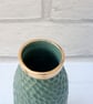 Gold Top Milk Bottle Vase - green - Image 6