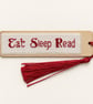 Handmade Cross Stitch Wooden Bookmark with Tassel – Choice of Reading Quotes - Image 7