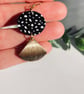 Black and Gold Geometric Fan Drop Earrings - Image 4