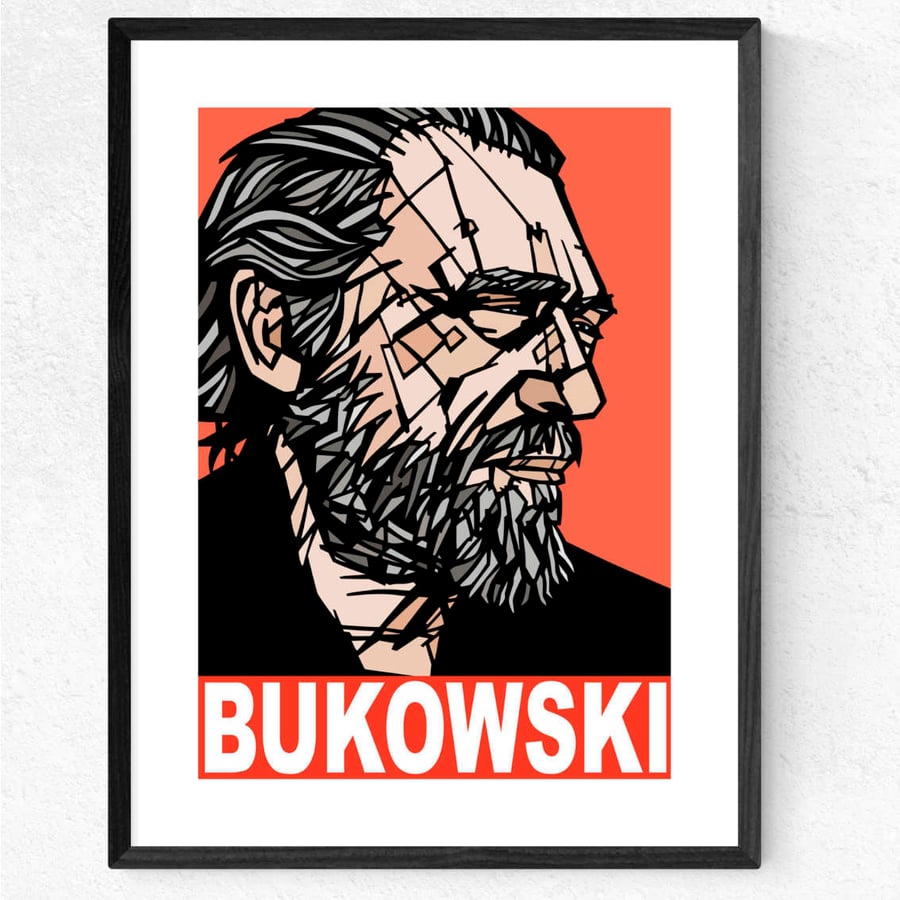 Charles Bukowski Art Print, Typography Print, Famous writers, Poetry Print