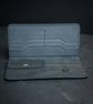 Black Full Grain Leather Long Wallet Coin Pocket Organiser Wallet Handmade UK