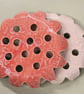 Ceramic christmas print flower frog - Image 1