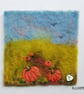 I LOVE PUMPKINS,  A Handmade,original,needle felted wool picture 