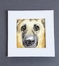 Small Watercolour Original Painting of German Shepherd Dog for 6" Frame - Image 3