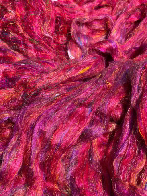 Hand Dyed Recycled Sari Silk