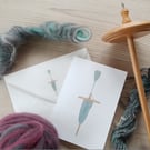 Hand Sewn Notebook with Original Drop Spindle Design