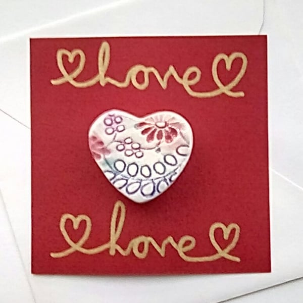 Ceramic wild flower brooch