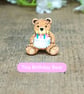 Teddy Bear Pin, Teddy Bear Brooch, Wooden Brooch, Handmade Pin - Image 9