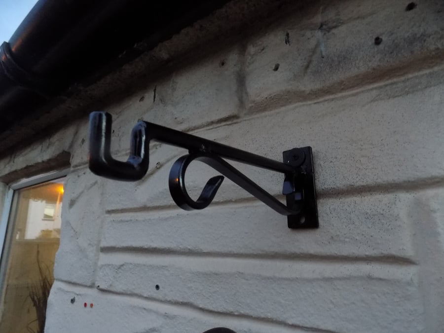 Wrought Iron (Forged Steel) Hanging Basket Bracket..........Hand Crafted
