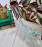 Hand Printed Linen Storage Basket, Storage Pot, Plant Pot - Teal Blue - Image 3