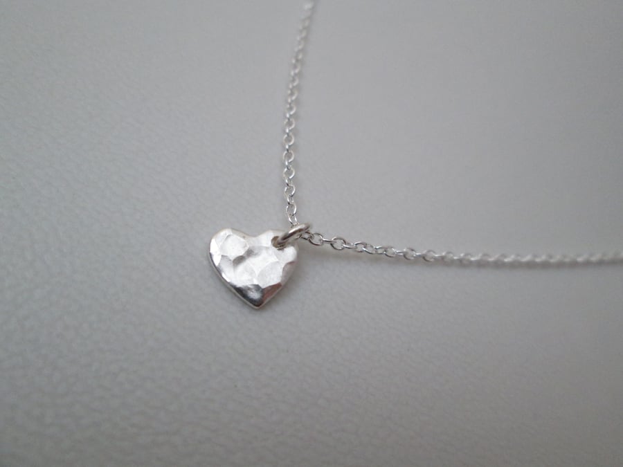 Pure Heart - Fine Silver Heart Necklace, Karen Hill Tribe Silver