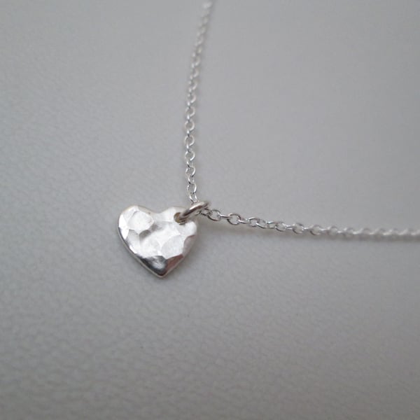 Pure Heart - Fine Silver Heart Necklace, Karen Hill Tribe Silver