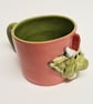 Fungus Ceramic Mug, Coral and Green  - Image 2