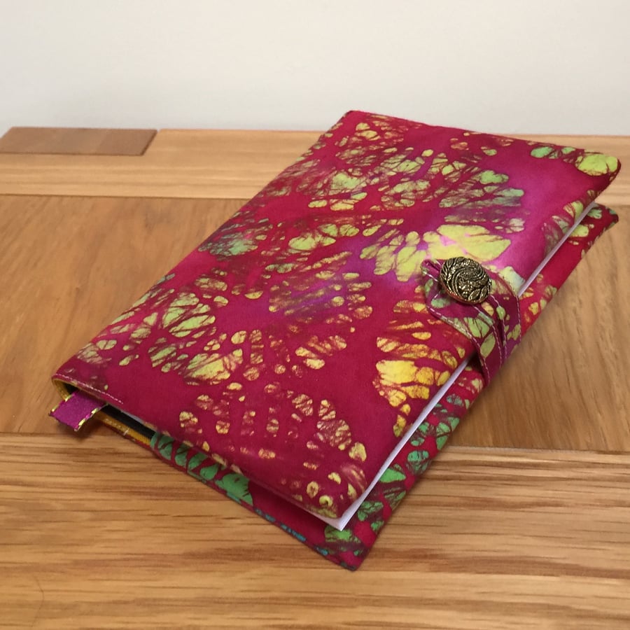 Fabric Covered Notebook - Batik Print