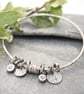 Sterling silver charm bangle - Image 1