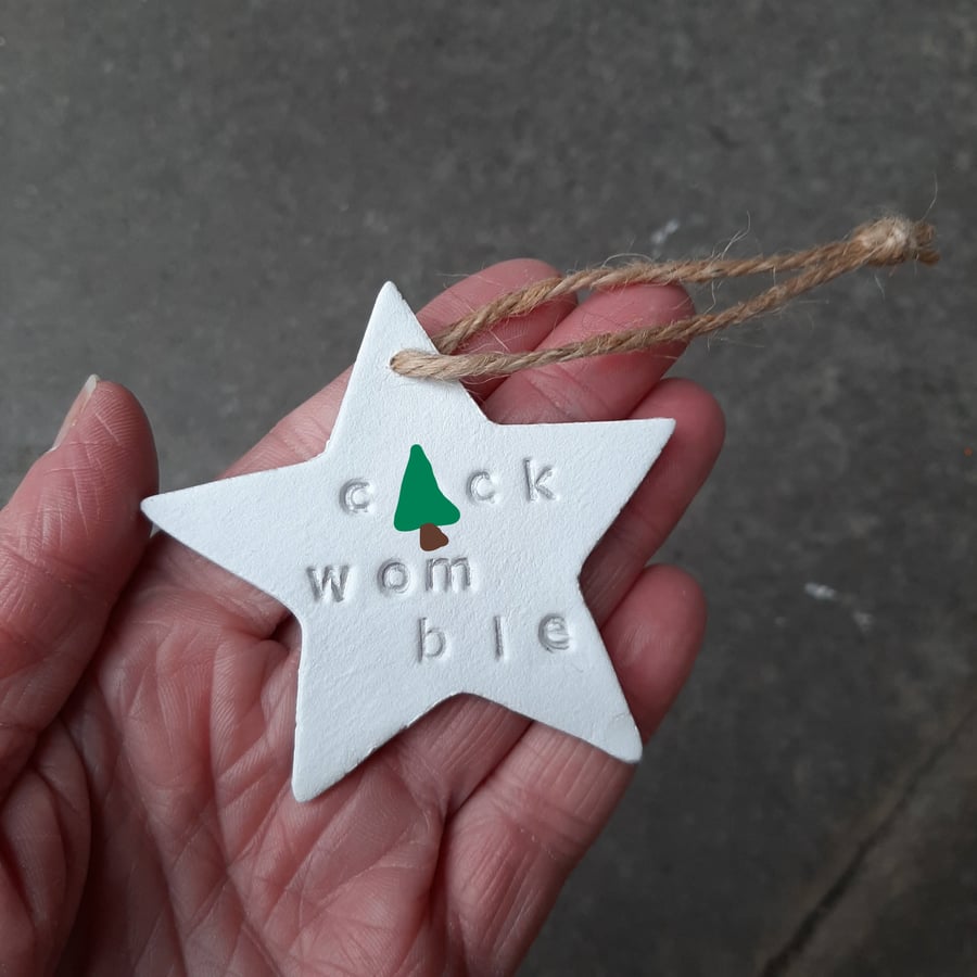 It's Not Big and It's Not Clever Sweary Star Christmas Decoration
