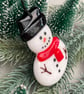 Snowman - Fused Glass Christmas Tree Decoration - Image 7