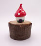 small glass toadstool house - Image 3
