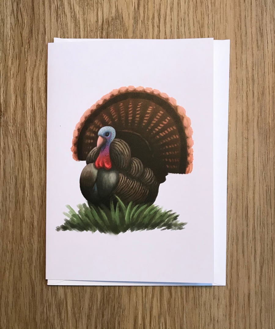 Turkey blank greeting card