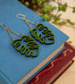 Laser Cut Monstera Earrings - Image 4