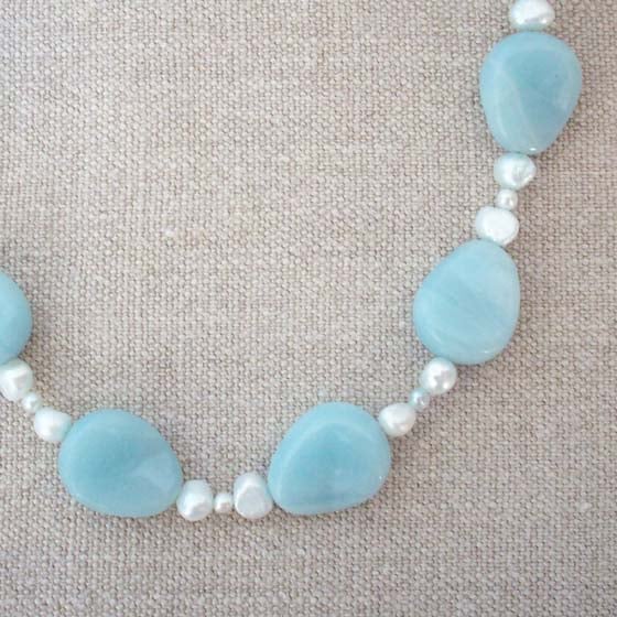 Amazonite & Pearl Necklace