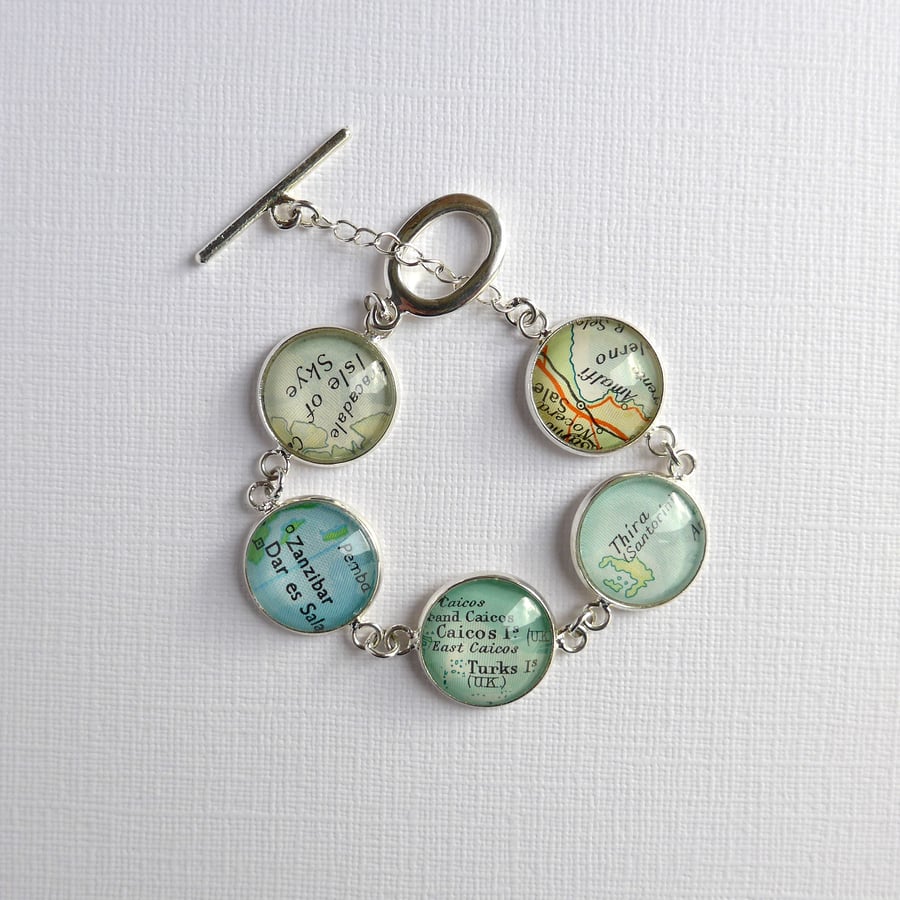 Personalised Map Bracelet
