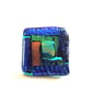 Dichroic Luxury Fused Glass Patchwork Brooch L004 Handmade 