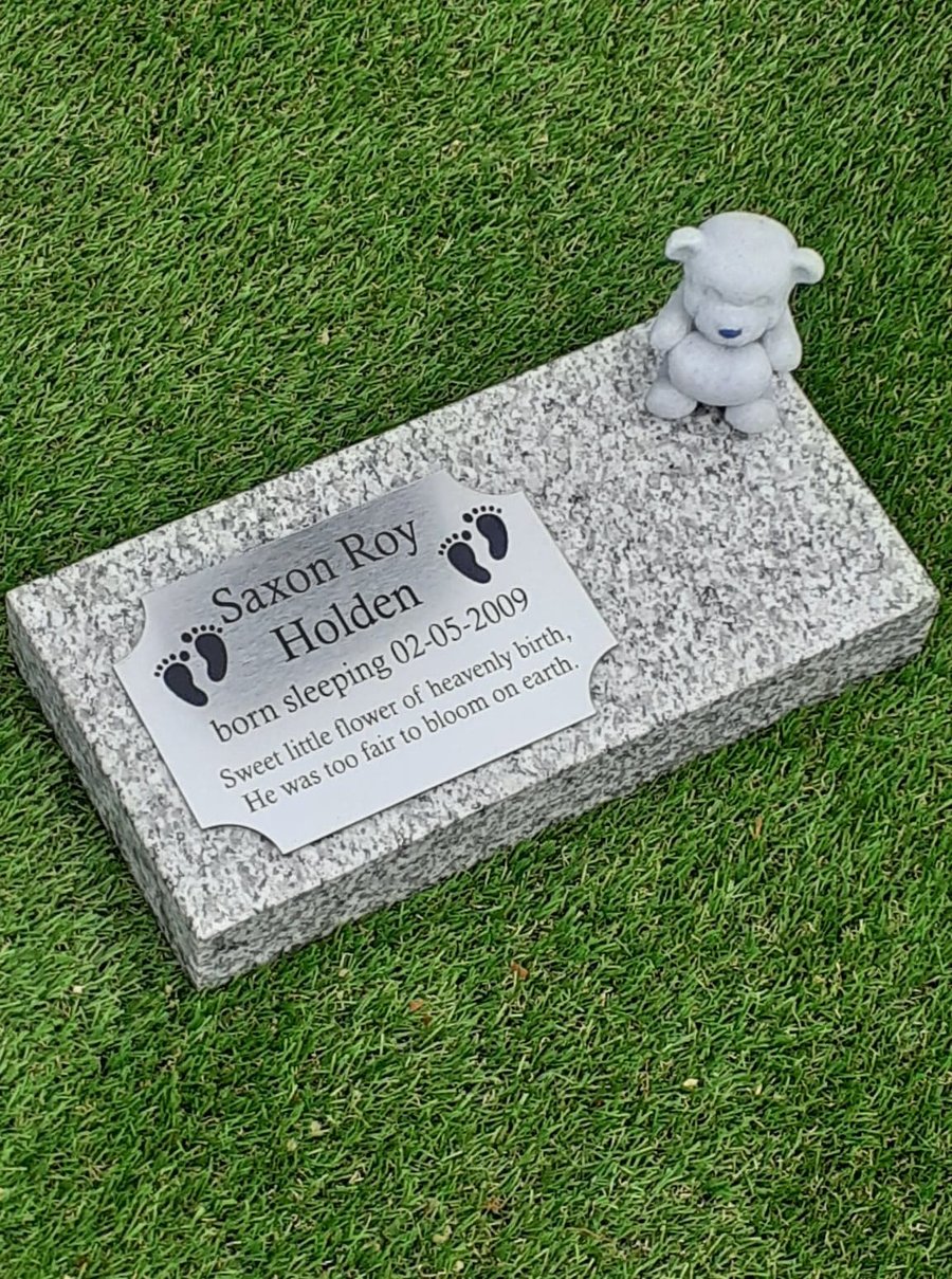 Flat Granite Grave Marker Baby Markers Baby Infant Child Grave Plaque  Headstone