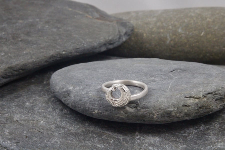 Ebb and Flow Sterling Silver Wave Ring