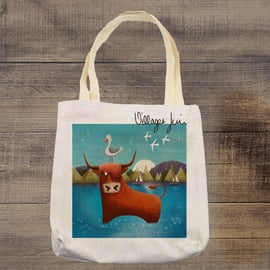 Highland Goosey Goosey - Highland Cow Tote Bag