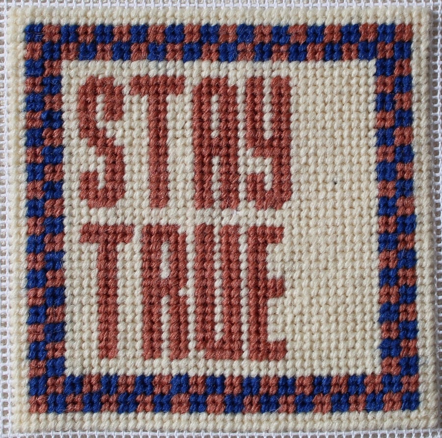 STAY TRUE Needlepoint Pattern – Digital Tapestry Chart PDF