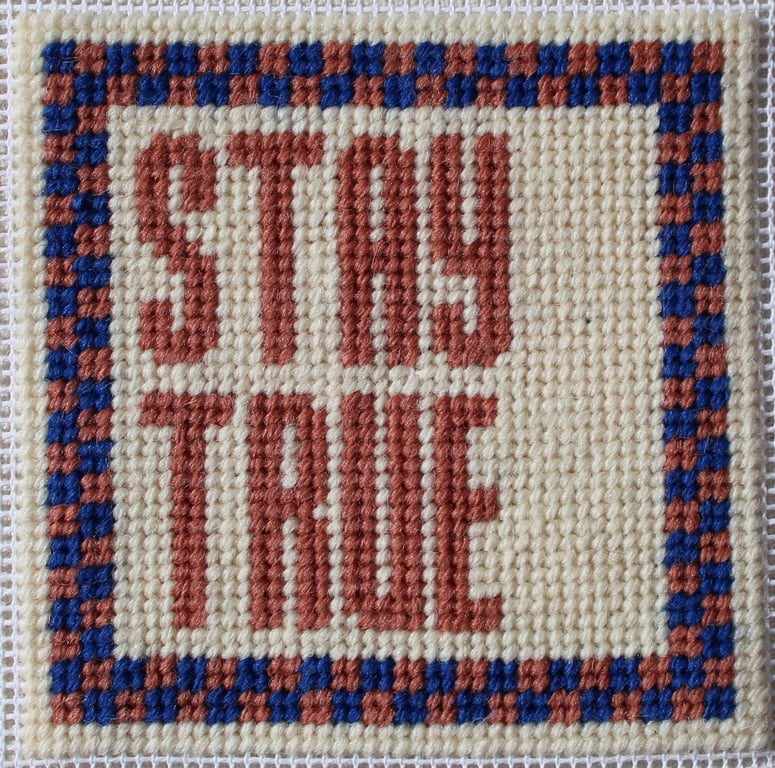 STAY TRUE Needlepoint Pattern – Digital Tapestry Chart PDF