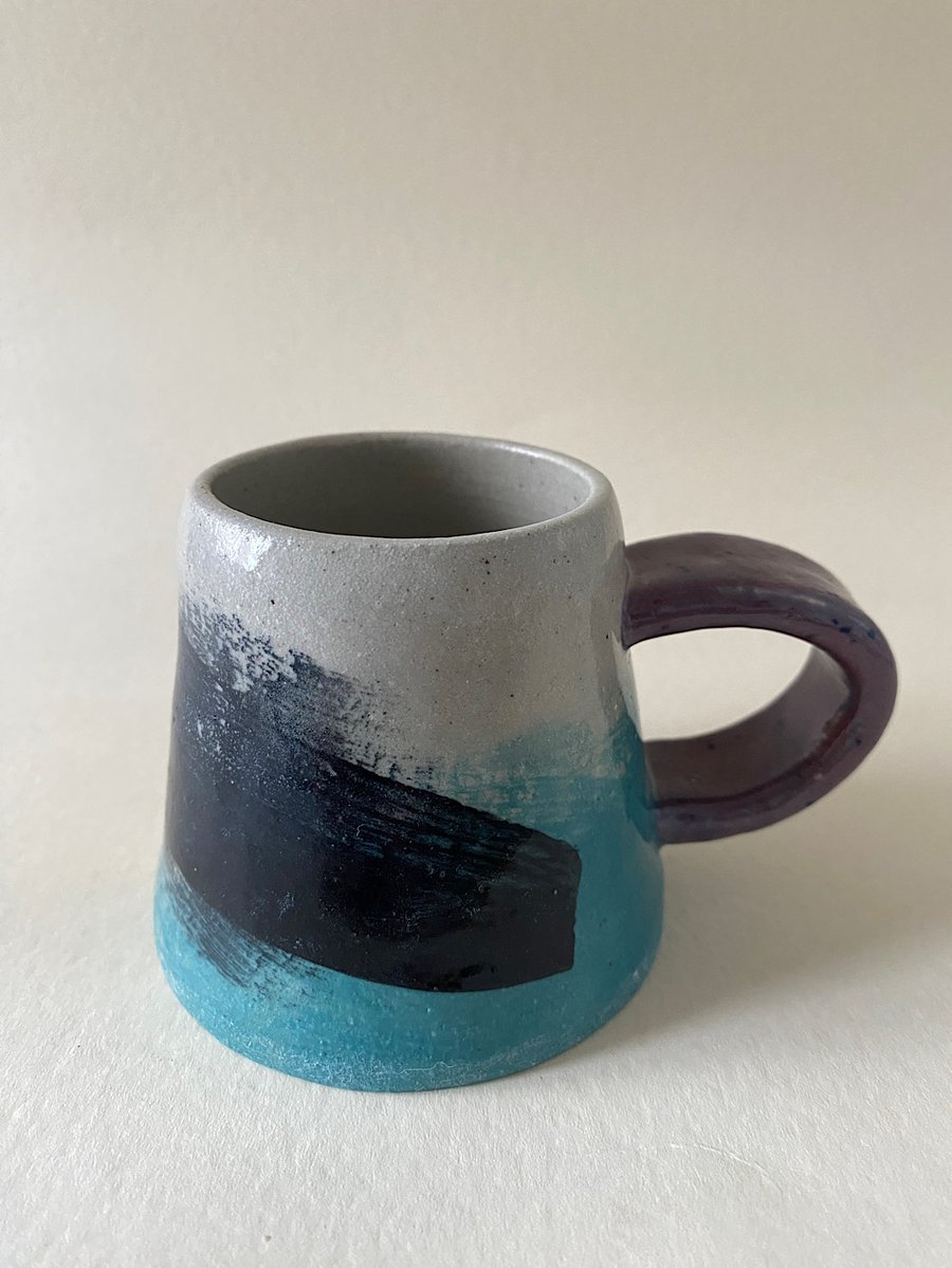 Teeny handmade Stoneware Espresso cup.