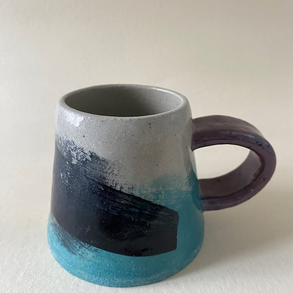 Teeny handmade Stoneware Espresso cup.