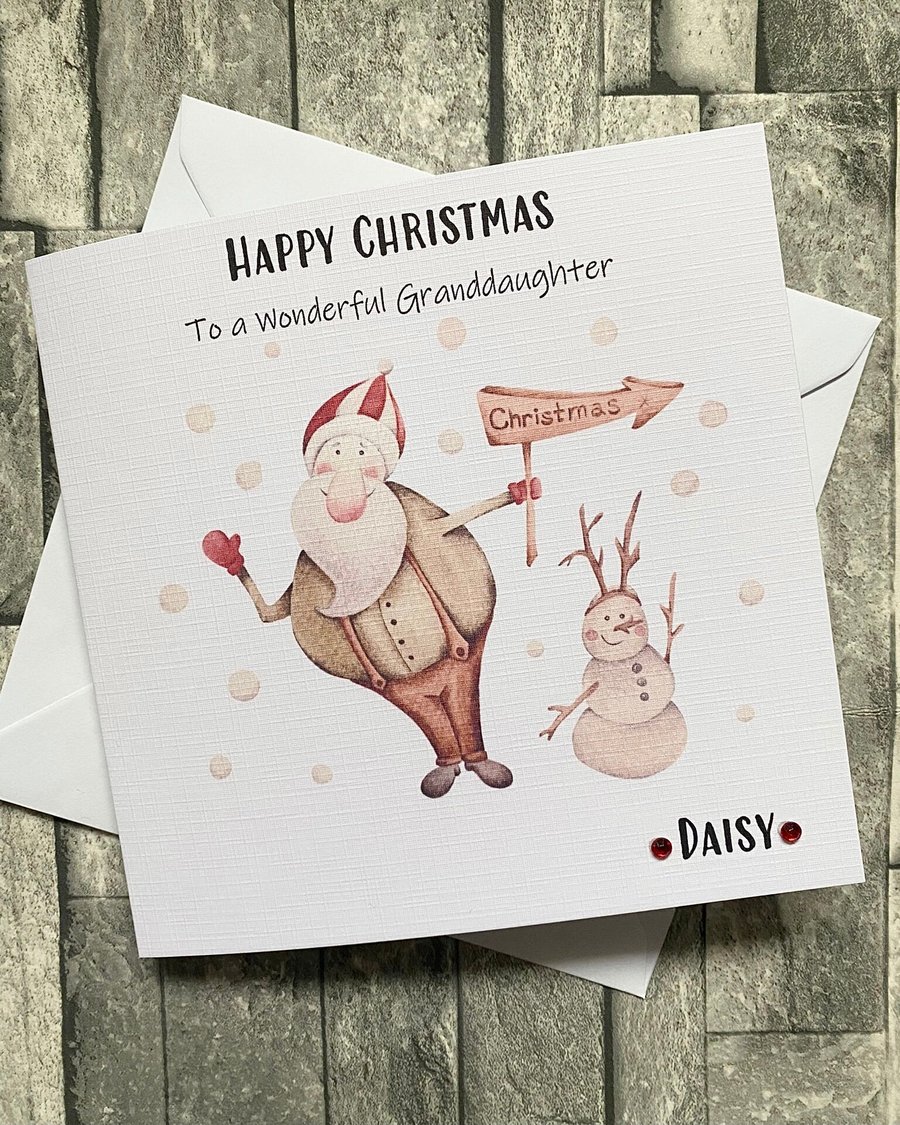 Christmas Card, Handmade and personalised, Couple, Best Friend, Sister, Brother