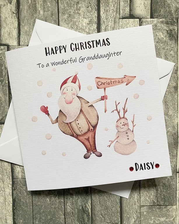 Christmas Card, Handmade and personalised, Couple, Best Friend, Sister, Brother
